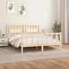 Bed Frame - Maison Exclusive - Solid Pine Wood - 160x200 Cm - Brown