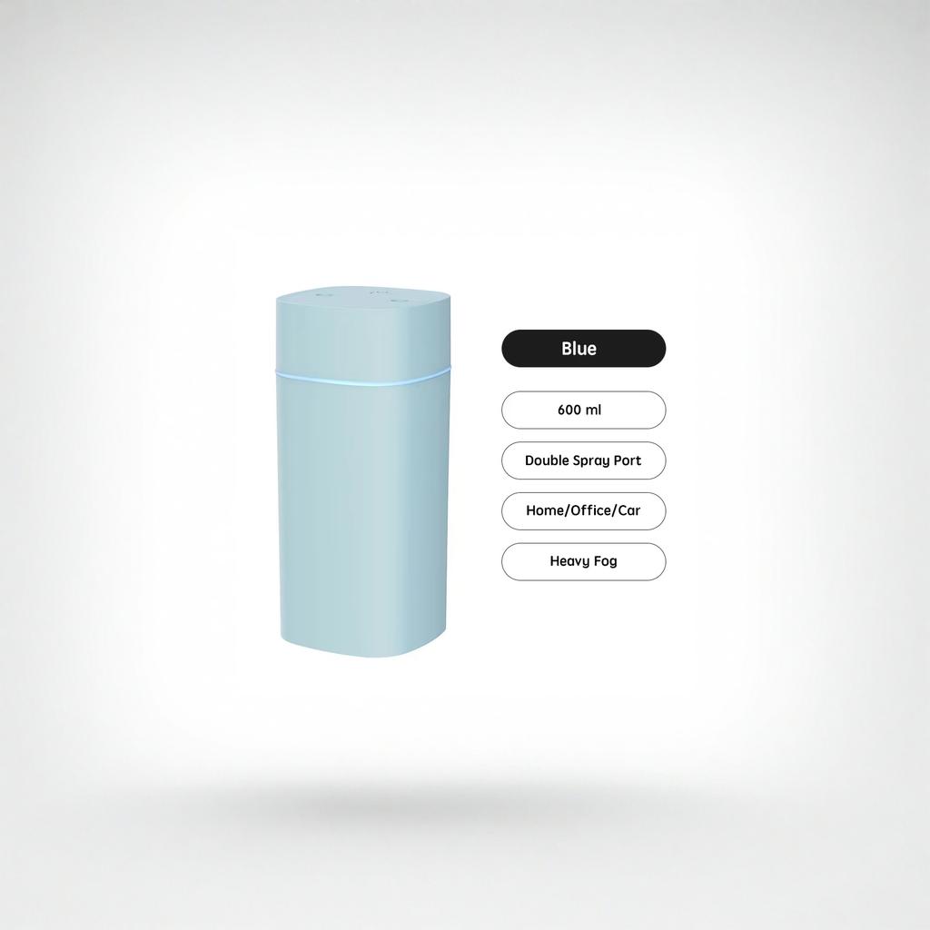 USB Humidifier Double Spray Colorful Light Nano Facial Steamer Home Gift