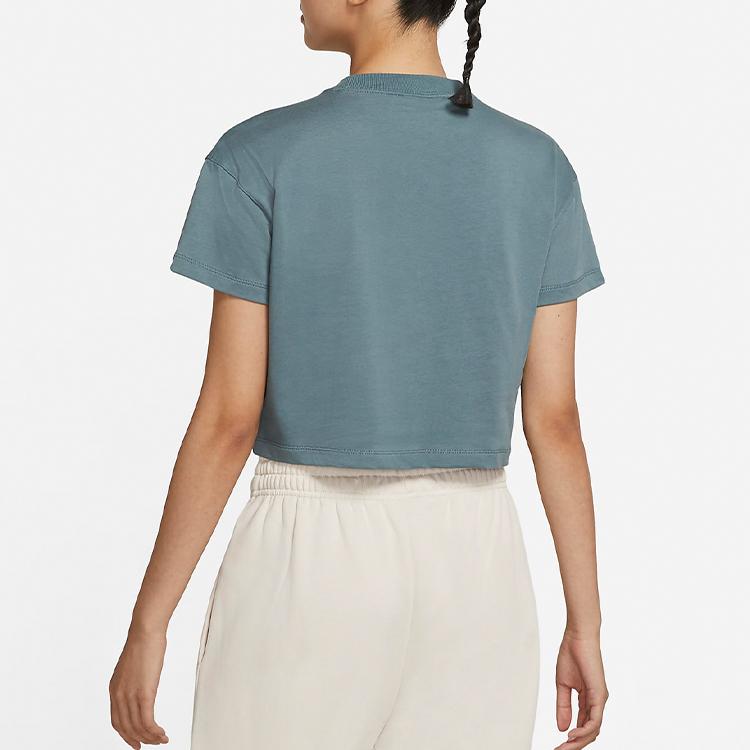 Nike Lab Solid Short Sleeve T-Shirt Women Tops Leaf-Green DA0324-387