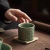 Handmade Celadon Tea Cup Traditional Longquan Ceramic Art Yunxiang Tea Tasting Cup for Gongfu Tea Ceremony Home