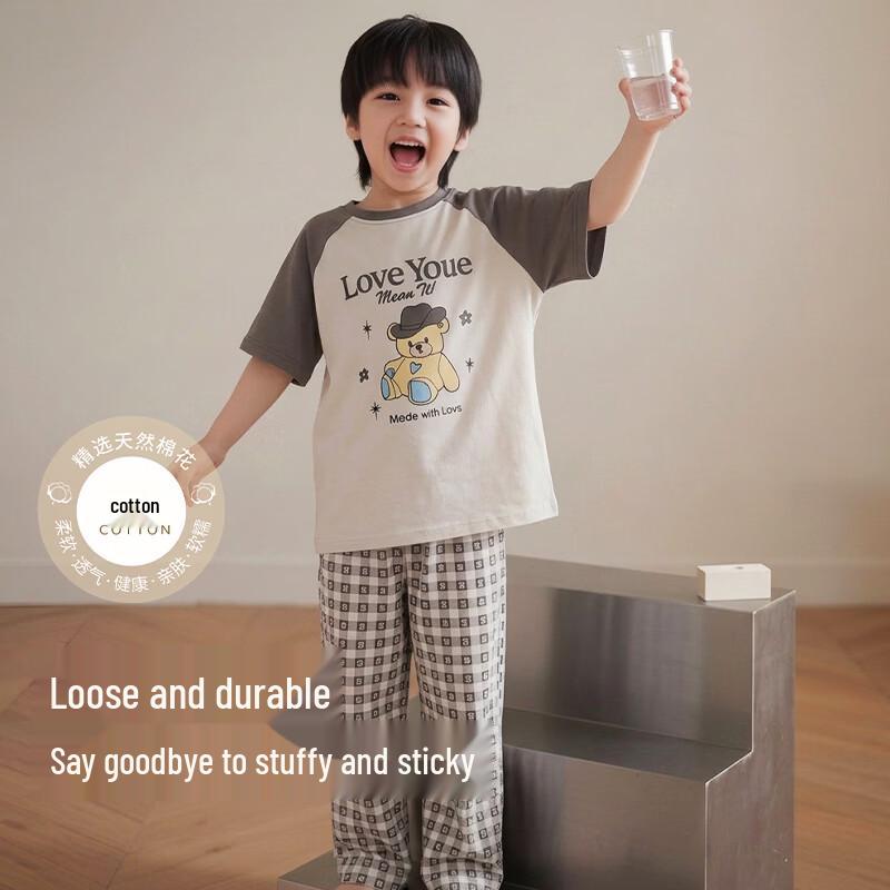 

ZISEHY Boys Cotton Long Sleeve Pajama Set 120