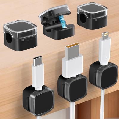 Yosanda New Magnetic Cable Magnetic High and Prevent Cables from Includes Cable Clip No Tools and Easy Suitable for and Car Compatible with a Wide