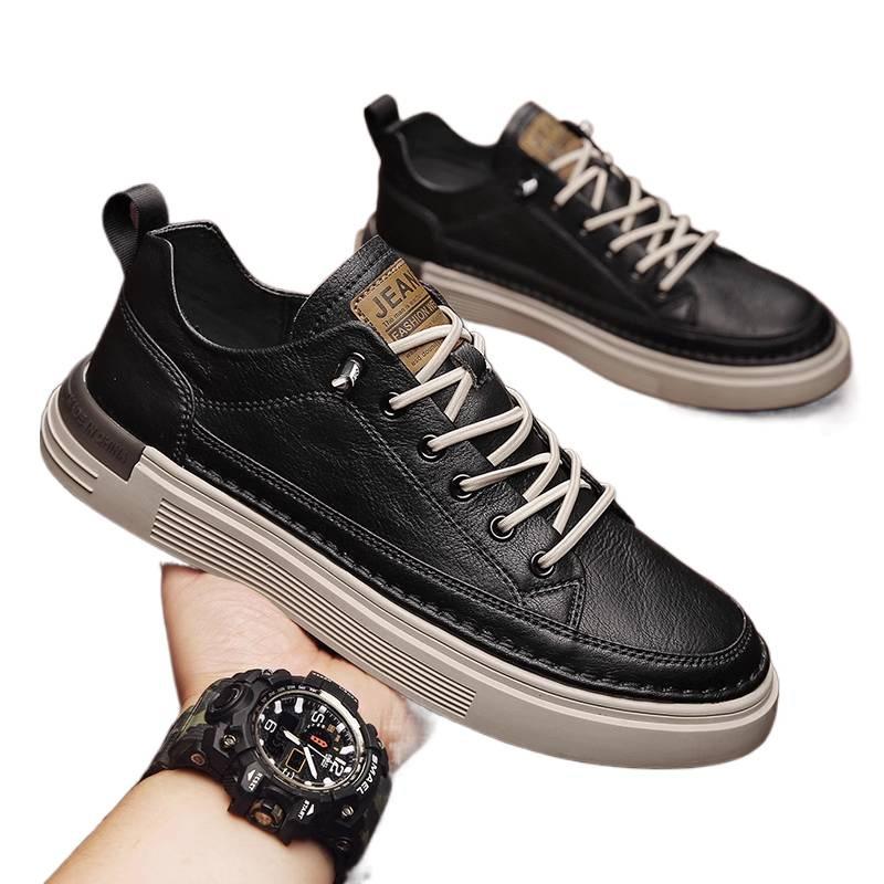 Autumn sports and leisure board shoes business dress leather shoes black shoes