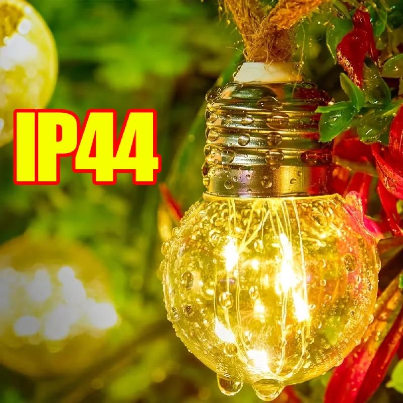 10/16/24 Bulbs Solar String Lights Outdoor Vintage Rope 8 Lighting Modes Garden Lights for Patio Balcony Yard Decor Waterproof and Durable