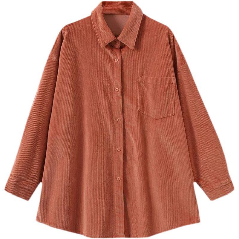 Women's Retro Corduroy Long-Sleeve Casual Shirt - Spring 2026