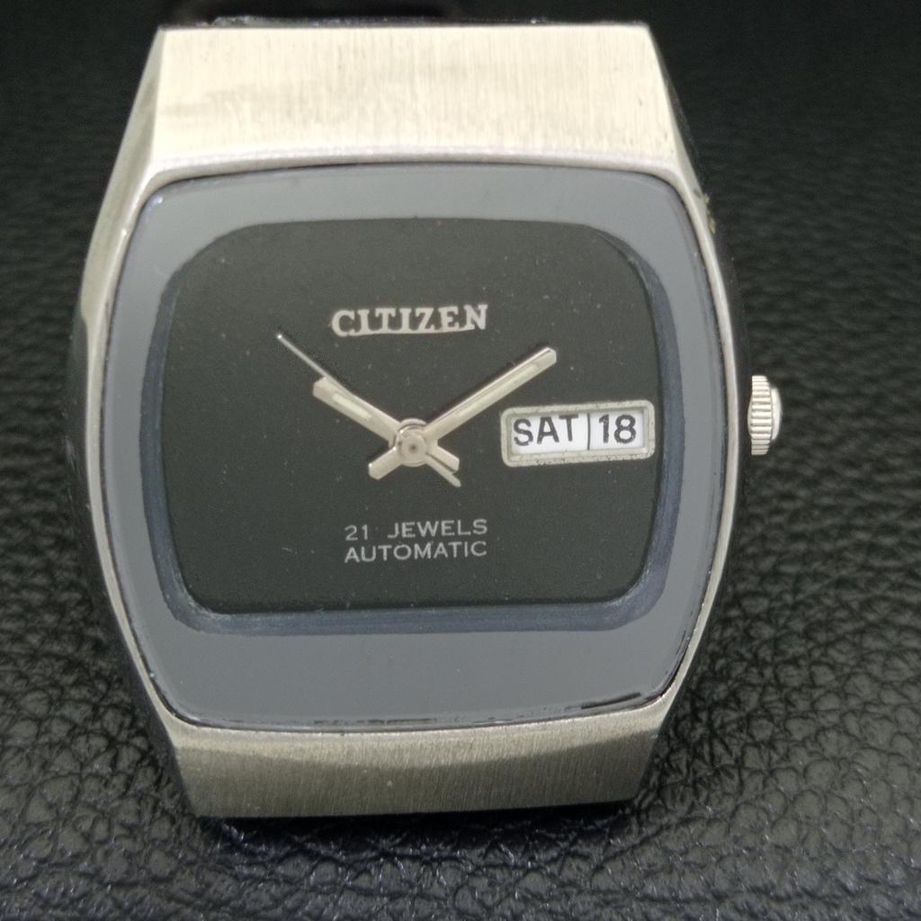 AUTOMATIC VINTAGE CITIZEN 8200 JAPAN MENS BLACK COLOR DIAL WATCH a702132-5 R208-a702132