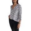 2025 Spring/Summer Women's Loose Casual Long-Sleeve Sequin Pocket Print Shirt