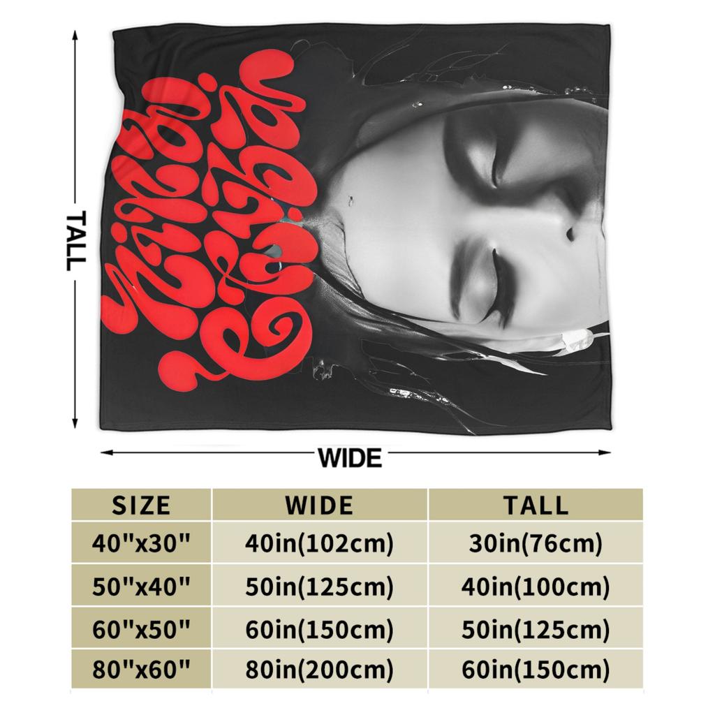 Nina Chuba Musik Sänger Decke Weiche Bedruckte Plüschdecke für Kinder Erwachsene Outdoor Flanell Bettdecke Bettbezug