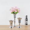 Golden Candle Holder Metal Art Flowers Vase Creative Flower Stand  Wedding Party Props