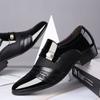 Men Formal Leather Shoes Slip On Black Pointed Toe Men Loafers Party Office Business Casual for Mens Dress Shoe Big Size 48