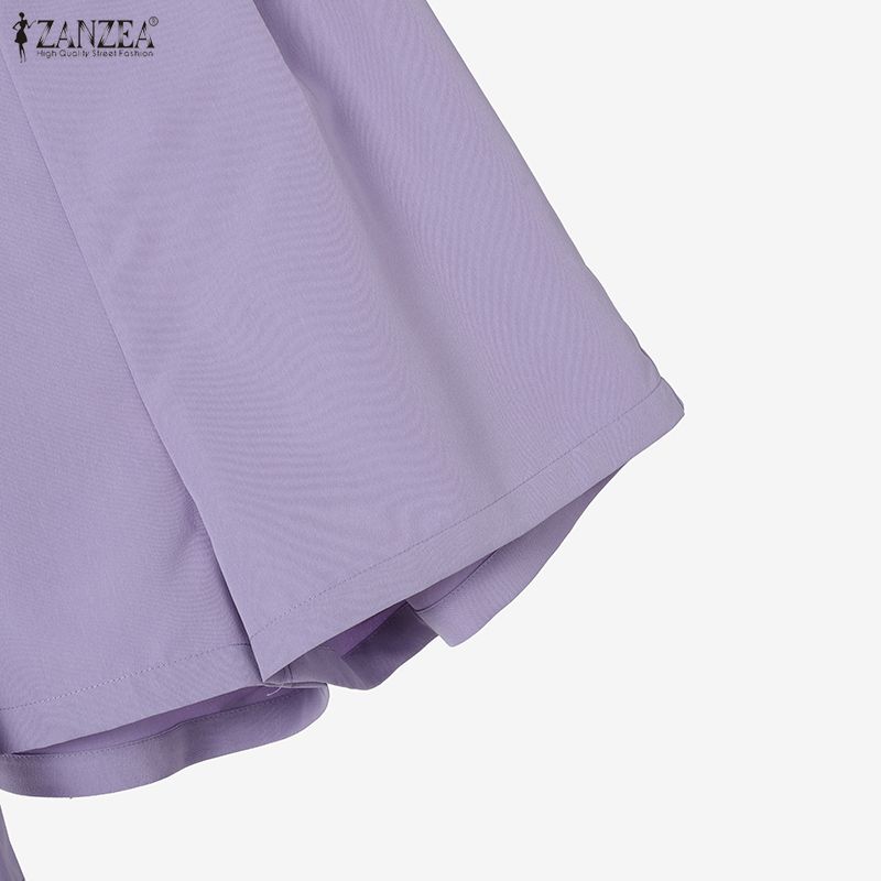 ZANZEA Women Sleeveless Vest Tops and Shorts Summer Two Piece Suit Sets