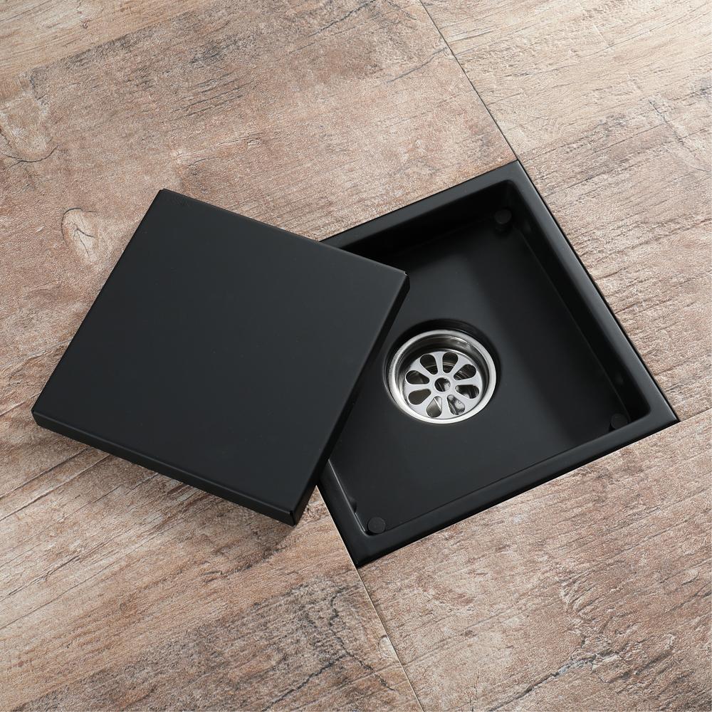 Bathroom Accessories 304 Stainless Steel Black Floor Drain Anti-odor Shower Floor Drain