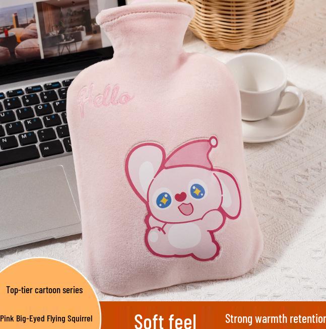Autumn/Winter Thickened Plush Hot Water Bottle – Portable, Cold-Proof, Explosion-Proof, Cute, Warm Hand Warmer