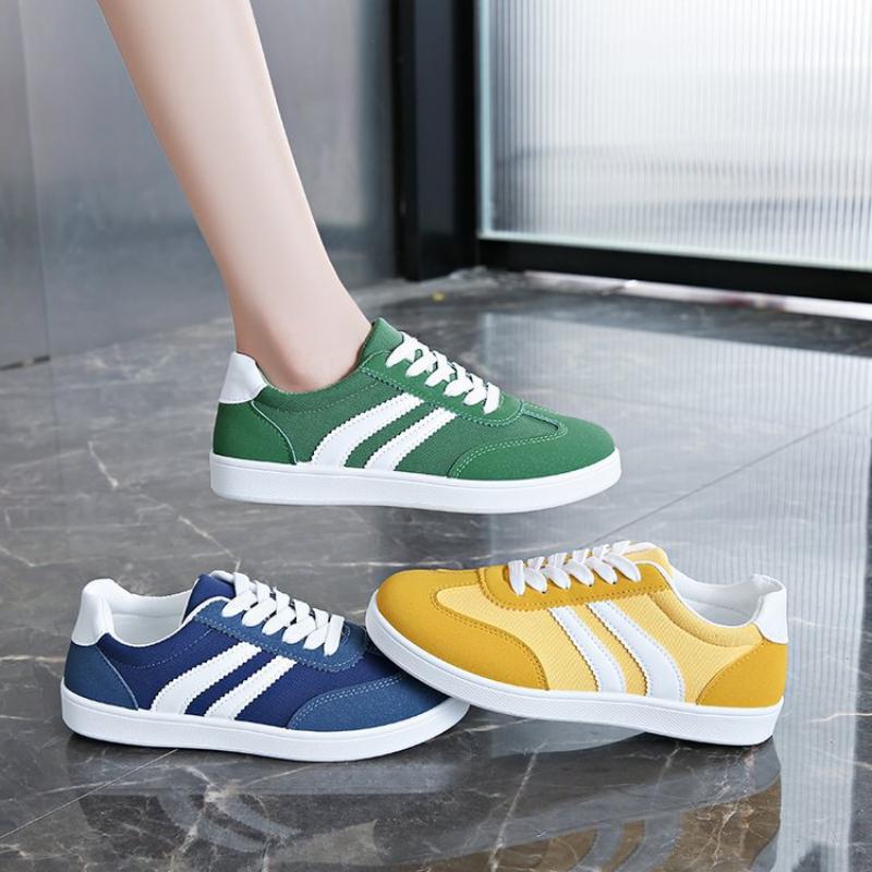 Autumn and Winter Women's Shoes, Women's Sneakers, White Sneakers, Low-top Round-toe Lace-up Casual Shoes