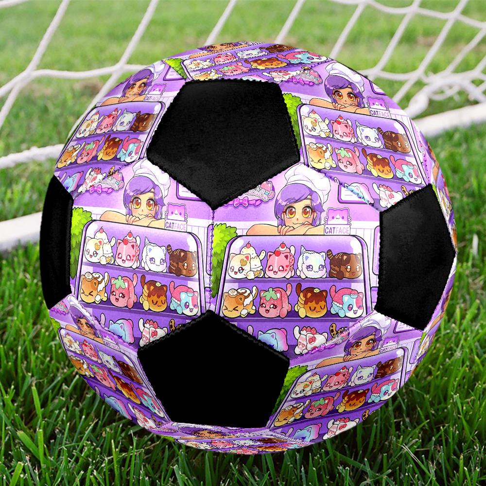 Pallone da Calcio Tema Aphmau Misura 5, Adatto Sia per Partite Indoor che Outdoor, un Regalo Adatto a Tutti.