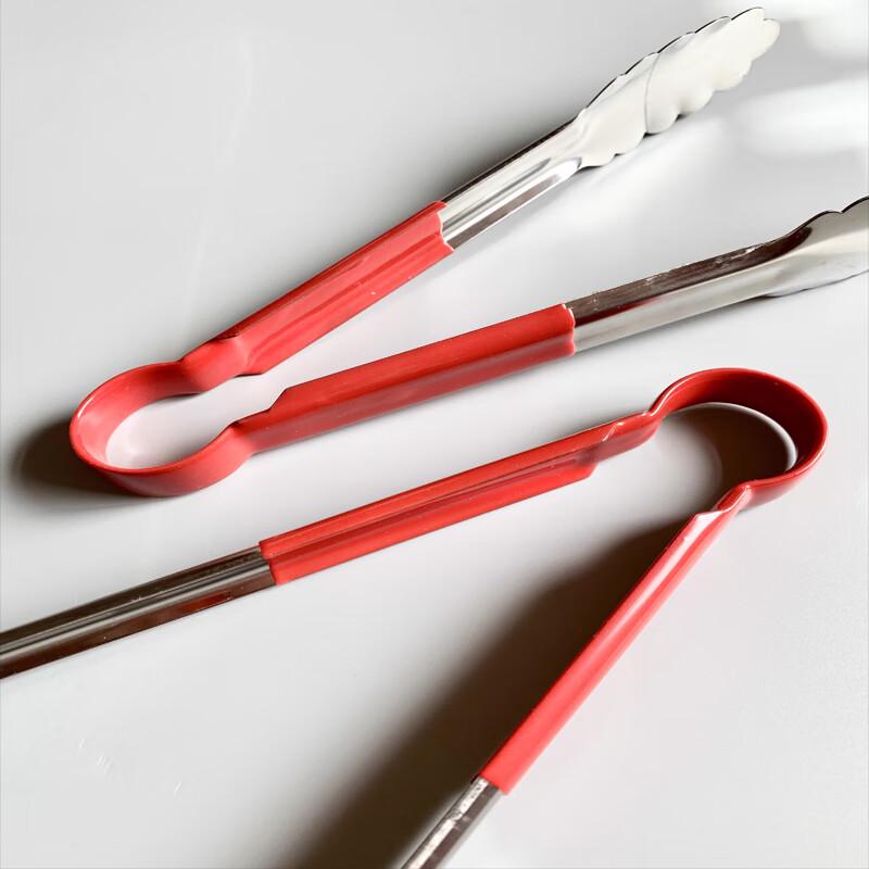 SiDeSi Stainless Steel Food Tongs with Soft Grip Handle