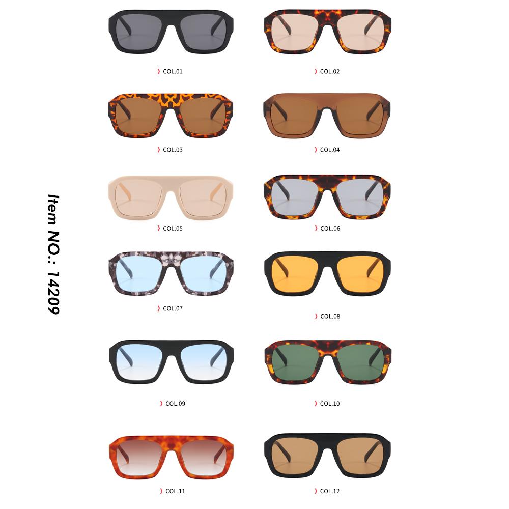 Superhot Eyewear 14209 Fashion 2025 Retro Classic Square Pilot Flat Top UV400 Outdoor Vacation Sunglasses