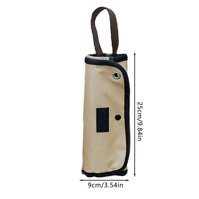 Camping Cutlery Roll Bag 12 Slots Roll Up Cutlery Storage Bag Picnic Cutlery Organizer Bag Multi-Purpose Storage For Forks