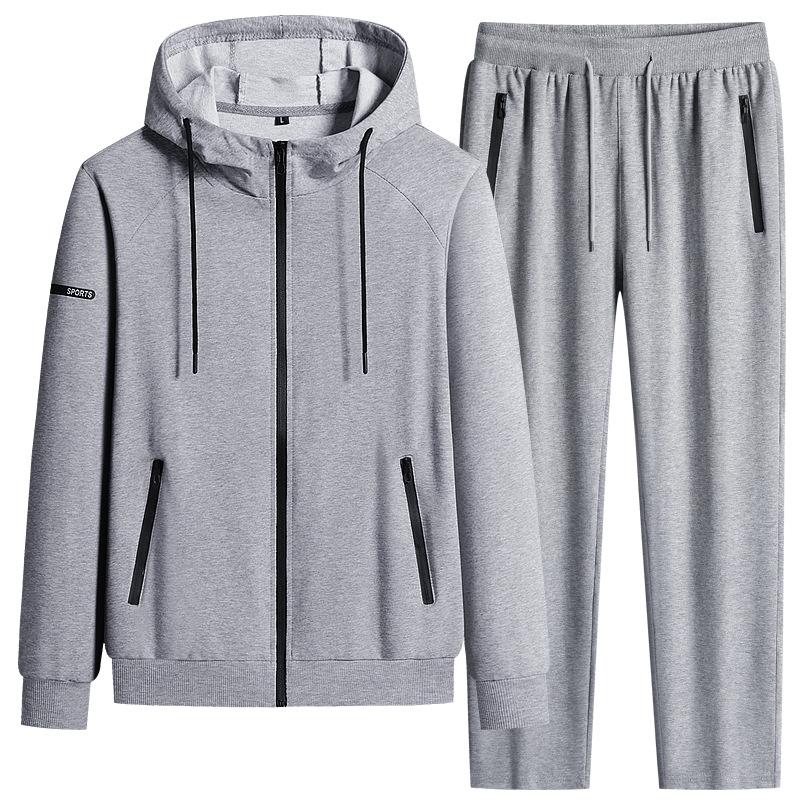 Plus Size Tracksuits Men Sportswear Sets Spring Autumn Clothing Hooded Pants Suit Male 2 Pieces Sweatshirt + Sweatpants 6XL