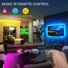 TV podsvietenie, synchronizácia hudby cez USB RGB 5050 LED pásové svetlo pre 15-80-palcový TV zrkadlový počítač