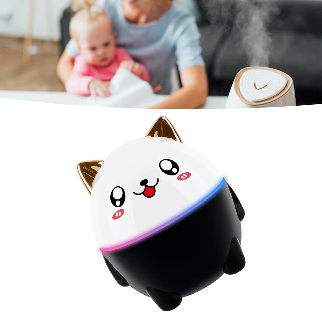 Niedlicher Haustier-Luftbefeuchter Feiner Nebel Befeuchtend Beleuchtung Desktop-Luftbefeuchter für Schlafzimmer Büro 230ml Panda