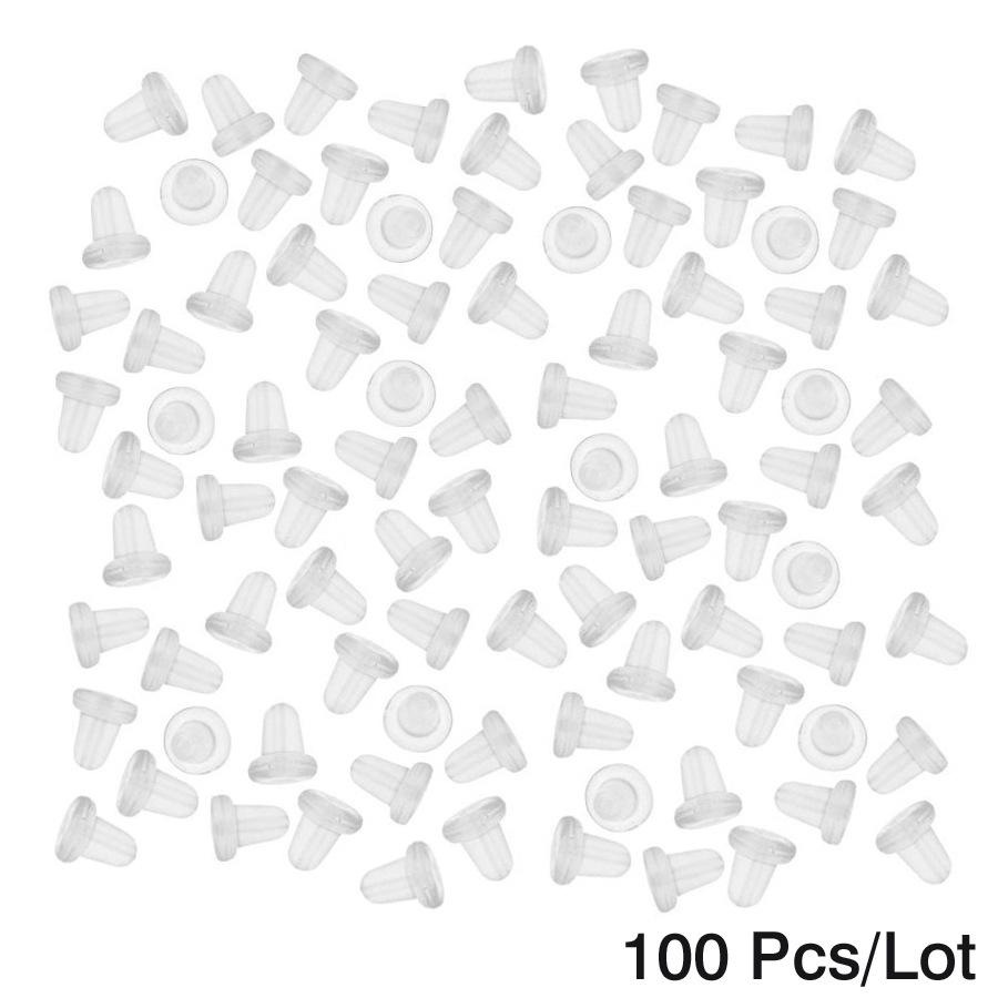 Kugelförmige Kunststoff-Ohrstöpsel - 100 DIY Schmuck Ohrring-Verschlüsse