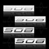 HRUC6 Metalowe Do Nowego Peugeot 308 208 508 Emblemat z Logo Naklejki 3D Emblemat Błotnika Naklejka Akcesoria Samochodowe Dekoracja Litery Stylizacja Samochodu
