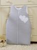 Cotton Sleeping Bag for Children 6-12 Mcy Tog 2.5 Year-Round Insulated Hearts Dots On Gray