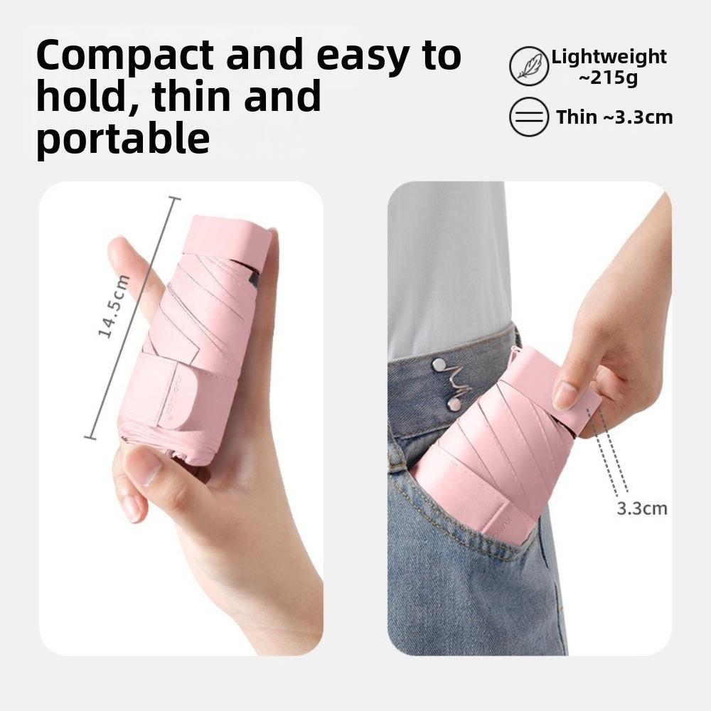 Ultraviolet Protection Pocket Rain Umbrella Folding Sun Shade Umbrella Sun Umbrella  Outdoor