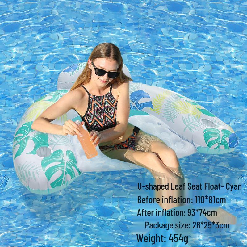 Foldable Striped Inflatable Pool Float Hammock Recliner