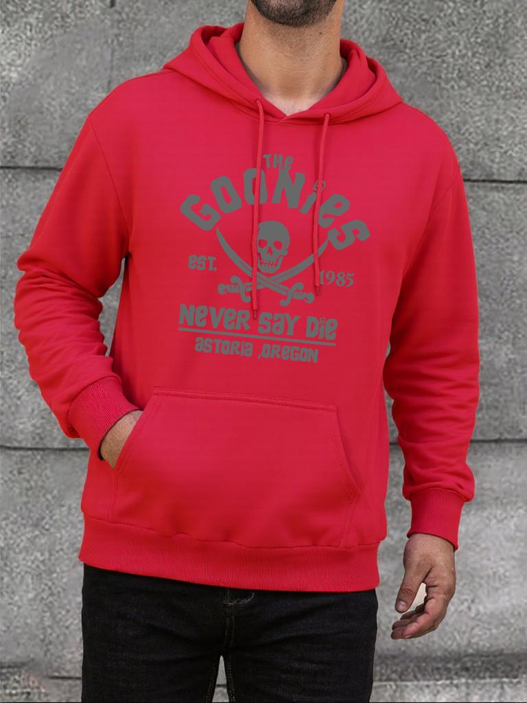 Pirate Skull Goonies Printed Mens Hoodies Fashion Casual Hoodie Fleece Loose Hoody High Quality Hip Hop Warm Pullover Men