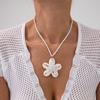 Beach Ocean Resort Wind Shell Flower Pendant Necklace Bohemian Rice Beads Beaded Necklace Women