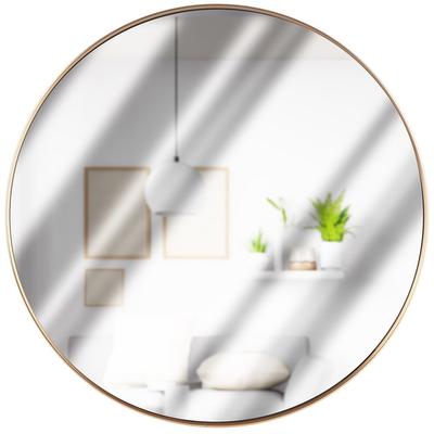 Gold Round Wall Mirror 50 Cm