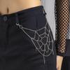 IngeSight.Z Punk Rock Metal Spider Web Waist Chain for Women Men Hip-Hop Jeans Key Chain Body Jewelry Gift Halloween Accessories