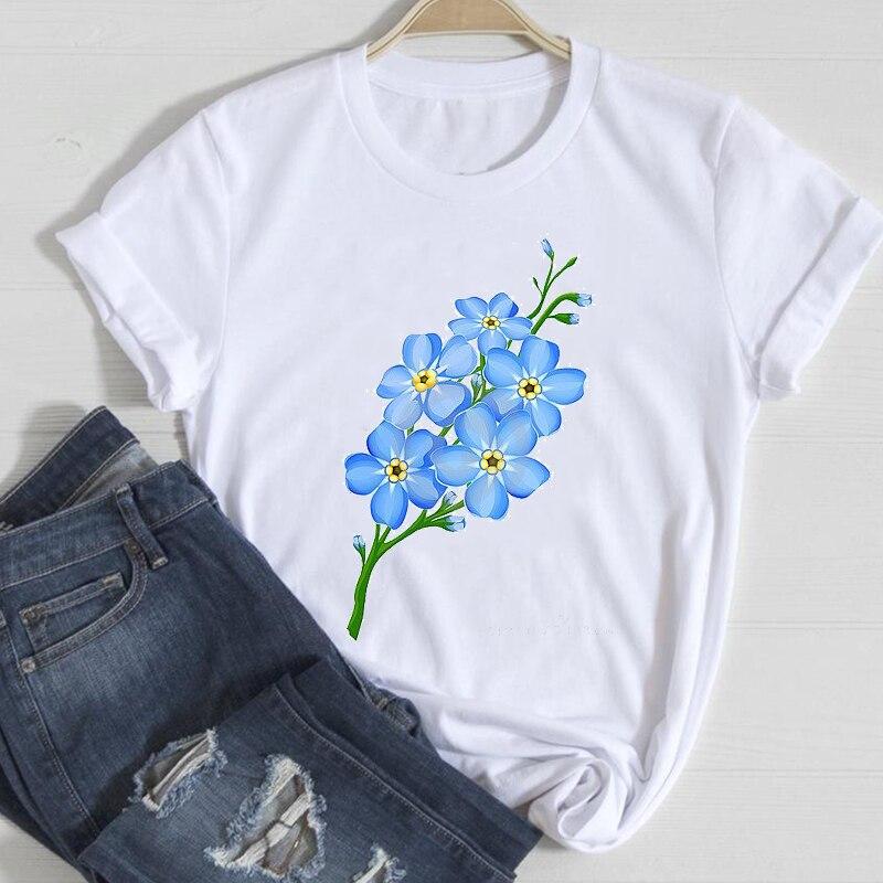 Women T-Shirt Summer Ladies Tops Cute Aesthetic Fashion 90S Print Kawaii Basic Clothing Female Clothes Tees Beautiful Butterfly