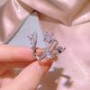 Creative Small Fresh Slightly Inlaid Plant Flower Ring Engagement Ring Woman