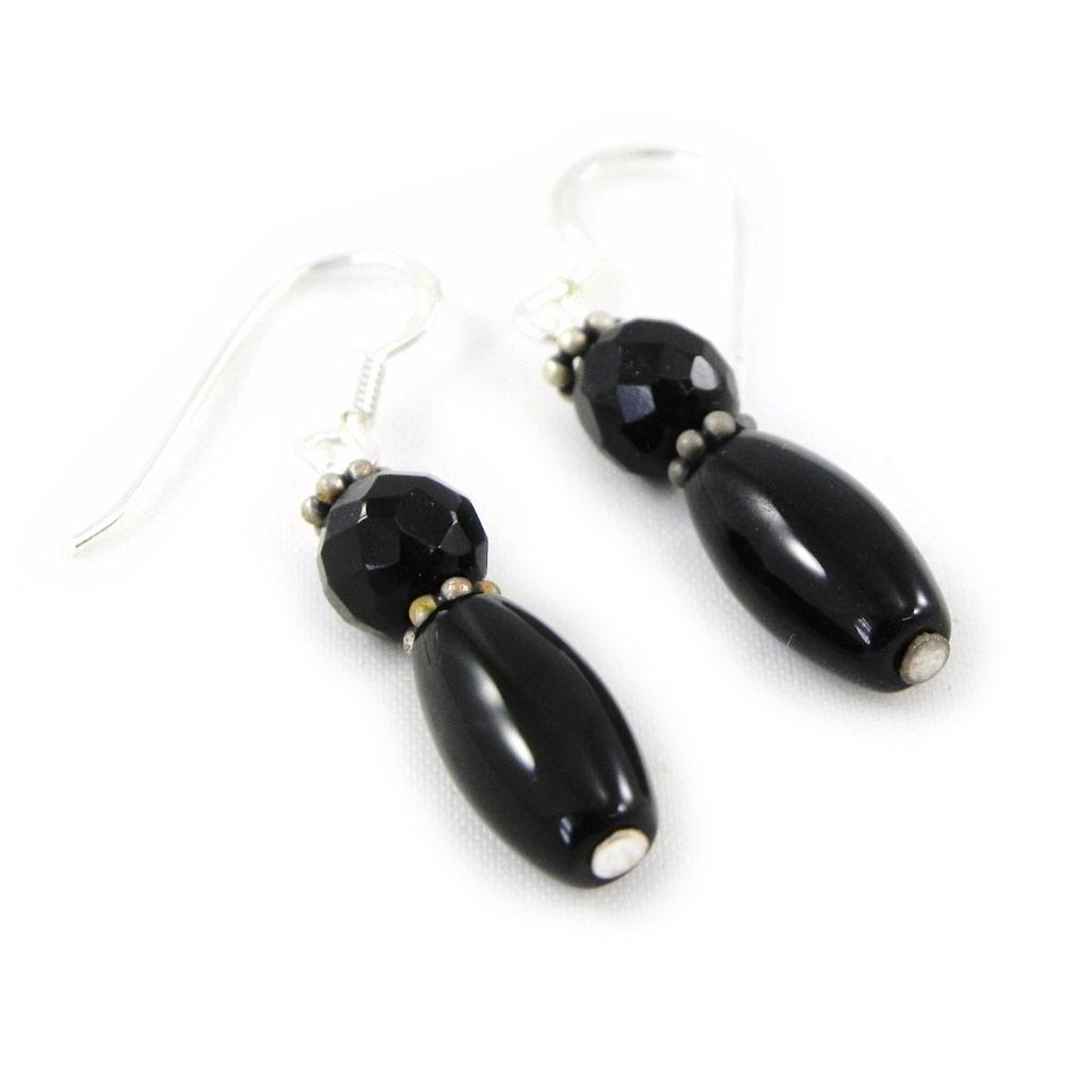 

Les Trésors De Lily [H2500] - Серебряные серьги Минералия оникс