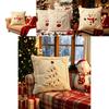 Christmas Themed Plush Cushion Cover With Sewn Seaming For Living Room Decor