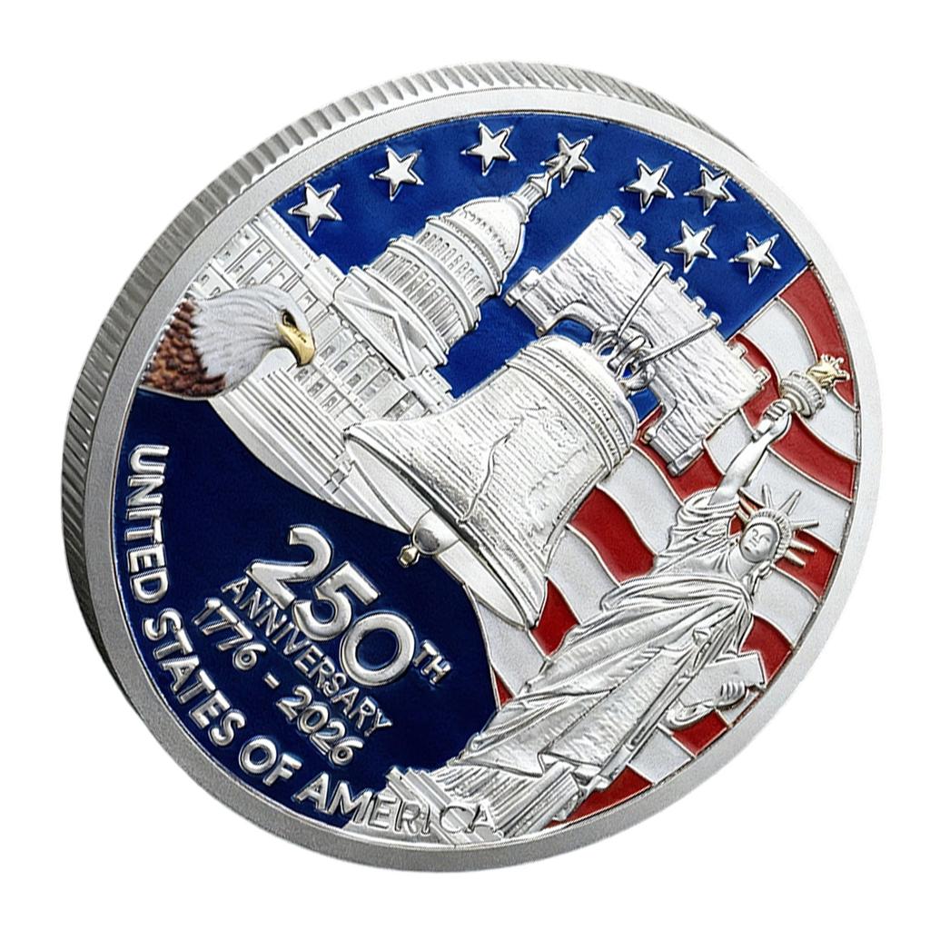 1776 To 2026 American Freedom Coin Features Bell Designs Independence Memorial Coin