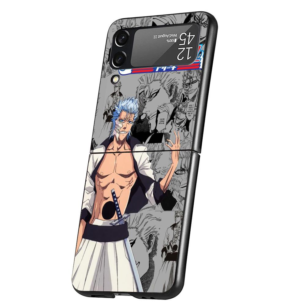 Bleach Grimmjow Cover Phone Case For Samsung Galaxy Z Flip 7 6 5 4 3 5G Flip7 Flip6 Flip5 Flip4 Flip3 Black Fundas Shell Galaxy