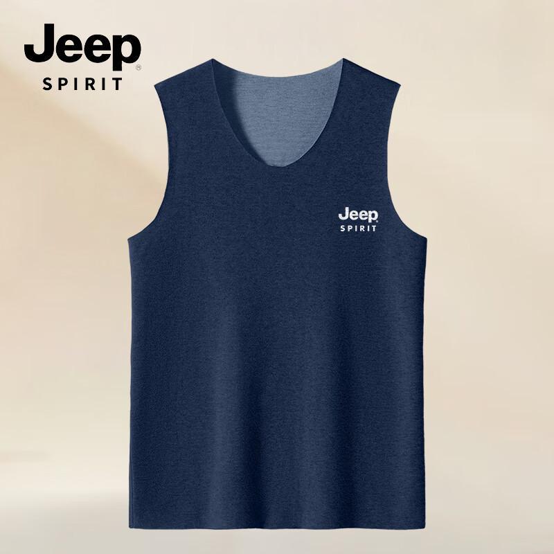 Мужской утепленный жилет с U-образным вырезом JEEP SPIRIT, смесовая шерсть M