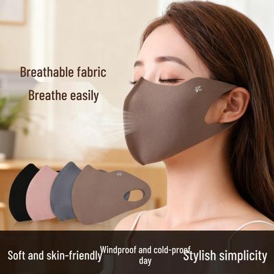 Warm, Washable Hyaluronic Acid Velvet Face Mask - UV Protection, Windproof, Eye Corner Guard for Fall and Winter