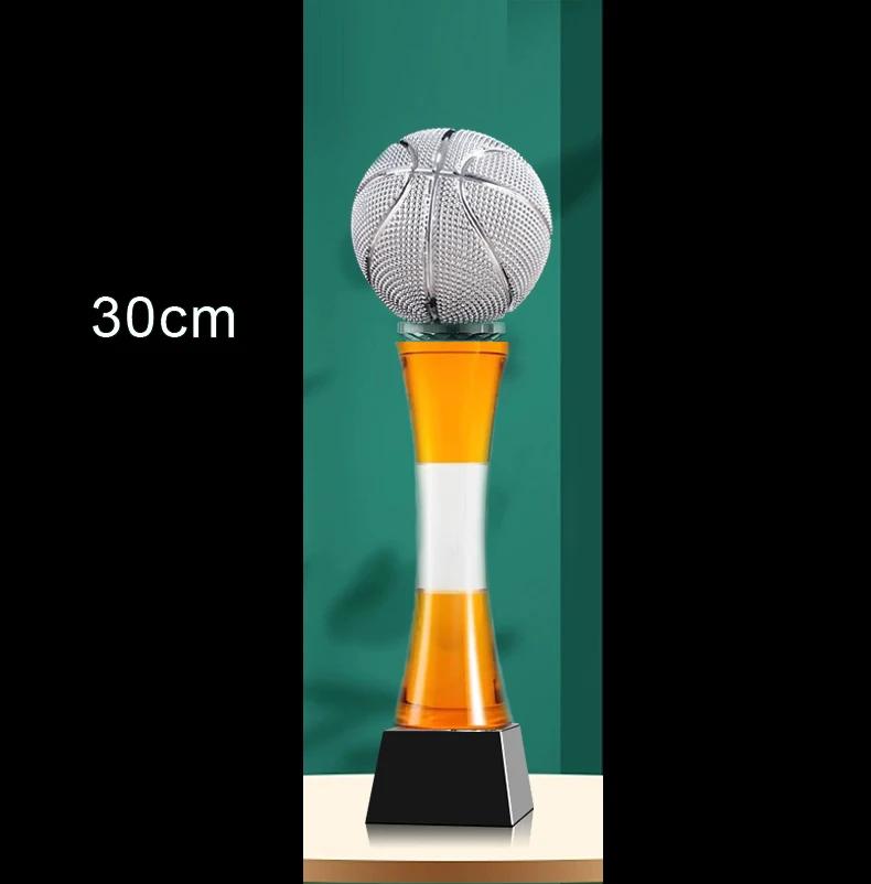 Customized Table Tennis and Volleyball Balls, Crystal Trophy, Gold Silver Copper, Creative Sports Home Decor Award Souvenir, 1Pc