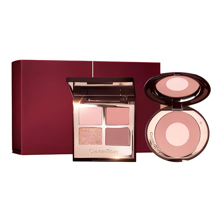 Charlotte Tilbury Палетка Luxury Palette и Румяна Cheek To Chic Eyeshadow Pillow Talk + Blush Pillow Talk