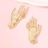 Palms Hand Shaped Stud Earrings Simple Unique Ear Stud Temperament Jewelry Gift