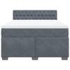 Maison Exclusive - Sommier à lattes de lit et matelas Gris foncé 160x200cm Velours