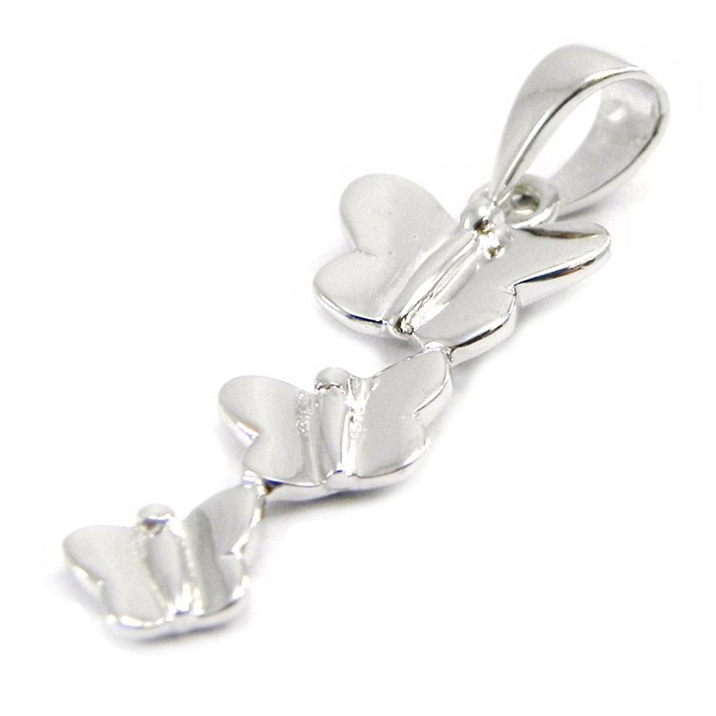 Les Trésors De Lily [I3921] - Silver Pendant 'Dance of Butterflies' Silver (rhodium-plated) - 22x10 Mm