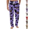 Men's Halloween Print Pocket Casual Pants Lounge Sleepwear Drawstring Waist Relaxed Fit Soft Fabric