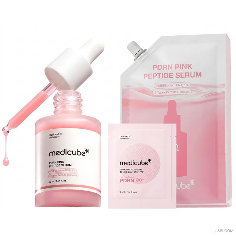 

Medicube PDRN Pink Peptide Ampoule 30ml + Refill 30ml + PDRN Gel Pad 2Pads*2 (Limited Edition)