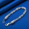 925 Sterling Silver 8-inch Exquisite Classic Bracelet, Fashionable Men's and Women's Wedding Party Accessories and Jewelry